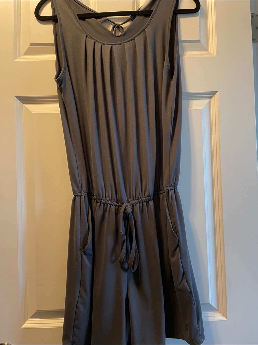 gray romper size large
